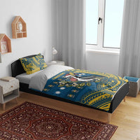 Nauru Christmas Bedding Set Frigatebird Bird Santa Tribal Waves DT05 - Polynesian Pride