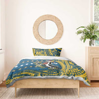 Nauru Christmas Bedding Set Frigatebird Bird Santa Tribal Waves DT05 - Polynesian Pride