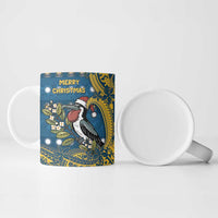 Nauru Christmas Ceramic Mug Frigatebird Bird Santa Tribal Waves DT05 - Polynesian Pride