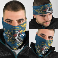 Nauru Christmas Neck Gaiter Frigatebird Bird Santa Tribal Waves DT05 - Polynesian Pride