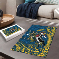 Nauru Christmas Puzzle Frigatebird Bird Santa Tribal Waves DT05 - Polynesian Pride