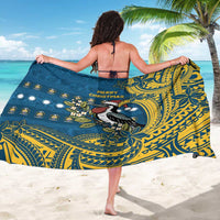 Nauru Christmas Sarong Frigatebird Bird Santa Tribal Waves DT05 - Polynesian Pride