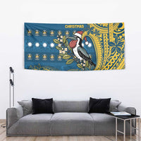 Nauru Christmas Tapestry Frigatebird Bird Santa Tribal Waves DT05 - Polynesian Pride