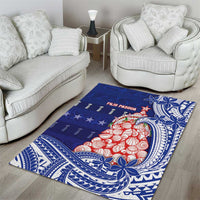Northern Mariana Islands Christmas Area Rug Seashell Xmas Tree Tribal Waves DT05 - Polynesian Pride