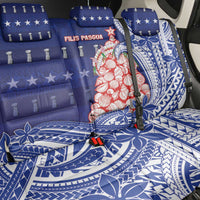 Northern Mariana Islands Christmas Back Car Seat Cover Seashell Xmas Tree Tribal Waves DT05 - Polynesian Pride