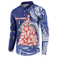 Northern Mariana Islands Christmas Button Sweatshirt Seashell Xmas Tree Tribal Waves DT05 - Polynesian Pride