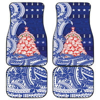 Northern Mariana Islands Christmas Car Mats Seashell Xmas Tree Tribal Waves DT05 - Polynesian Pride