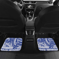 Northern Mariana Islands Christmas Car Mats Seashell Xmas Tree Tribal Waves DT05 Set 2pcs - Back Navy - Polynesian Pride