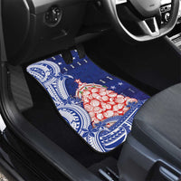 Northern Mariana Islands Christmas Car Mats Seashell Xmas Tree Tribal Waves DT05 - Polynesian Pride
