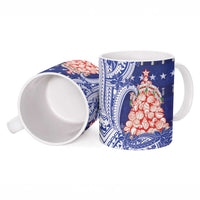 Northern Mariana Islands Christmas Ceramic Mug Seashell Xmas Tree Tribal Waves DT05 - Polynesian Pride