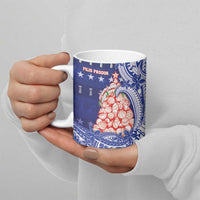 Northern Mariana Islands Christmas Ceramic Mug Seashell Xmas Tree Tribal Waves DT05 - Polynesian Pride