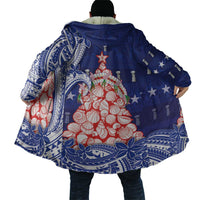 Northern Mariana Islands Christmas Cloak Seashell Xmas Tree Tribal Waves DT05 - Polynesian Pride