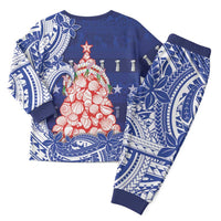 Northern Mariana Islands Christmas Pajama Set Seashell Xmas Tree Tribal Waves DT05 - Polynesian Pride