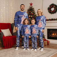 Northern Mariana Islands Christmas Pajama Set Seashell Xmas Tree Tribal Waves DT05 - Polynesian Pride