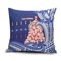 Northern Mariana Islands Christmas Pillow Cover Seashell Xmas Tree Tribal Waves DT05 Navy - Polynesian Pride