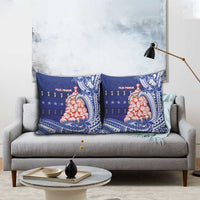Northern Mariana Islands Christmas Pillow Cover Seashell Xmas Tree Tribal Waves DT05 - Polynesian Pride