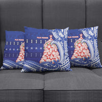 Northern Mariana Islands Christmas Pillow Cover Seashell Xmas Tree Tribal Waves DT05 - Polynesian Pride