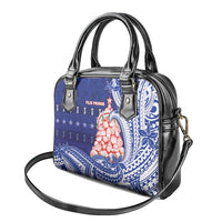 Northern Mariana Islands Christmas Shoulder Handbag Seashell Xmas Tree Tribal Waves DT05 - Polynesian Pride