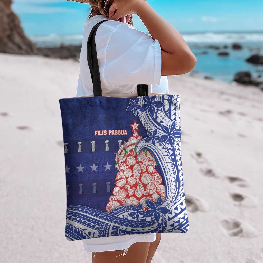 Northern Mariana Islands Christmas Tote Bag Seashell Xmas Tree Tribal Waves DT05 - Polynesian Pride