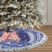 Northern Mariana Islands Christmas Tree Skirt Seashell Xmas Tree Tribal Waves DT05 - Polynesian Pride