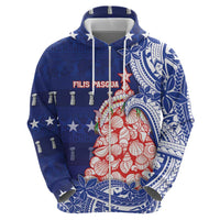 Northern Mariana Islands Christmas Zip Hoodie Seashell Xmas Tree Tribal Waves DT05 - Polynesian Pride