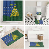 Solomon Islands Christmas Bathroom Set Seashell Xmas Tree Tribal Waves DT05 - Polynesian Pride
