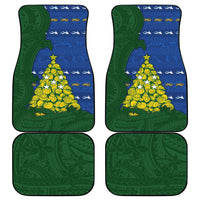 Solomon Islands Christmas Car Mats Seashell Xmas Tree Tribal Waves DT05 - Polynesian Pride
