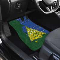 Solomon Islands Christmas Car Mats Seashell Xmas Tree Tribal Waves DT05 - Polynesian Pride