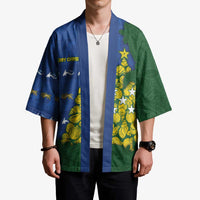 Solomon Islands Christmas Kimono Seashell Xmas Tree Tribal Waves DT05 - Polynesian Pride