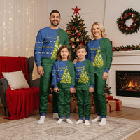 Solomon Islands Christmas Pajama Set Seashell Xmas Tree Tribal Waves DT05 - Polynesian Pride