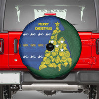 Solomon Islands Christmas Spare Tire Cover Seashell Xmas Tree Tribal Waves DT05 - Polynesian Pride