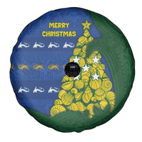 Solomon Islands Christmas Spare Tire Cover Seashell Xmas Tree Tribal Waves DT05 - Polynesian Pride