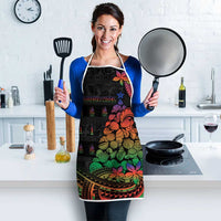 New Caledonia Christmas Apron Seashell Xmas Tree Tribal Waves DT05 - Polynesian Pride