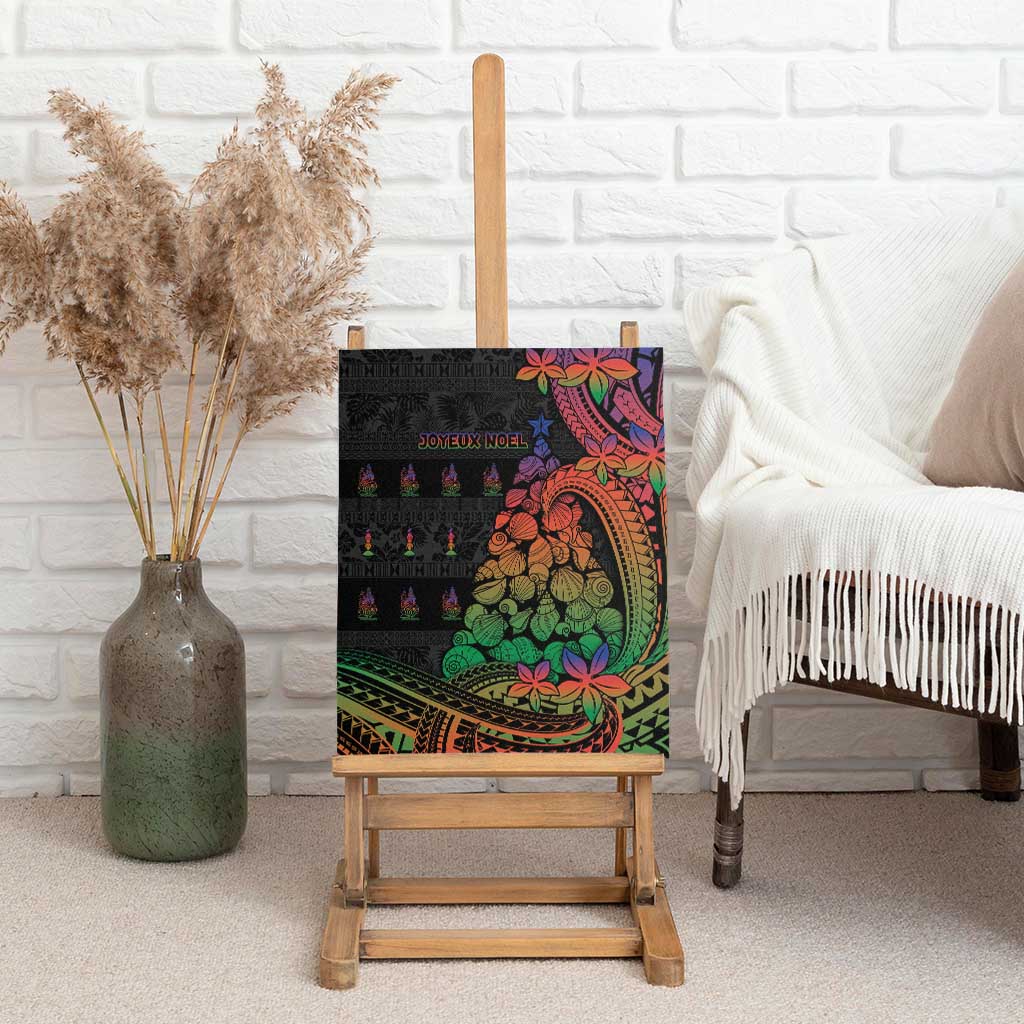 New Caledonia Christmas Canvas Wall Art Seashell Xmas Tree Tribal Waves DT05 - Polynesian Pride