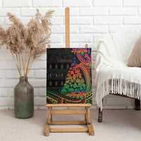 New Caledonia Christmas Canvas Wall Art Seashell Xmas Tree Tribal Waves DT05 - Polynesian Pride