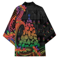 New Caledonia Christmas Kimono Seashell Xmas Tree Tribal Waves DT05 - Polynesian Pride