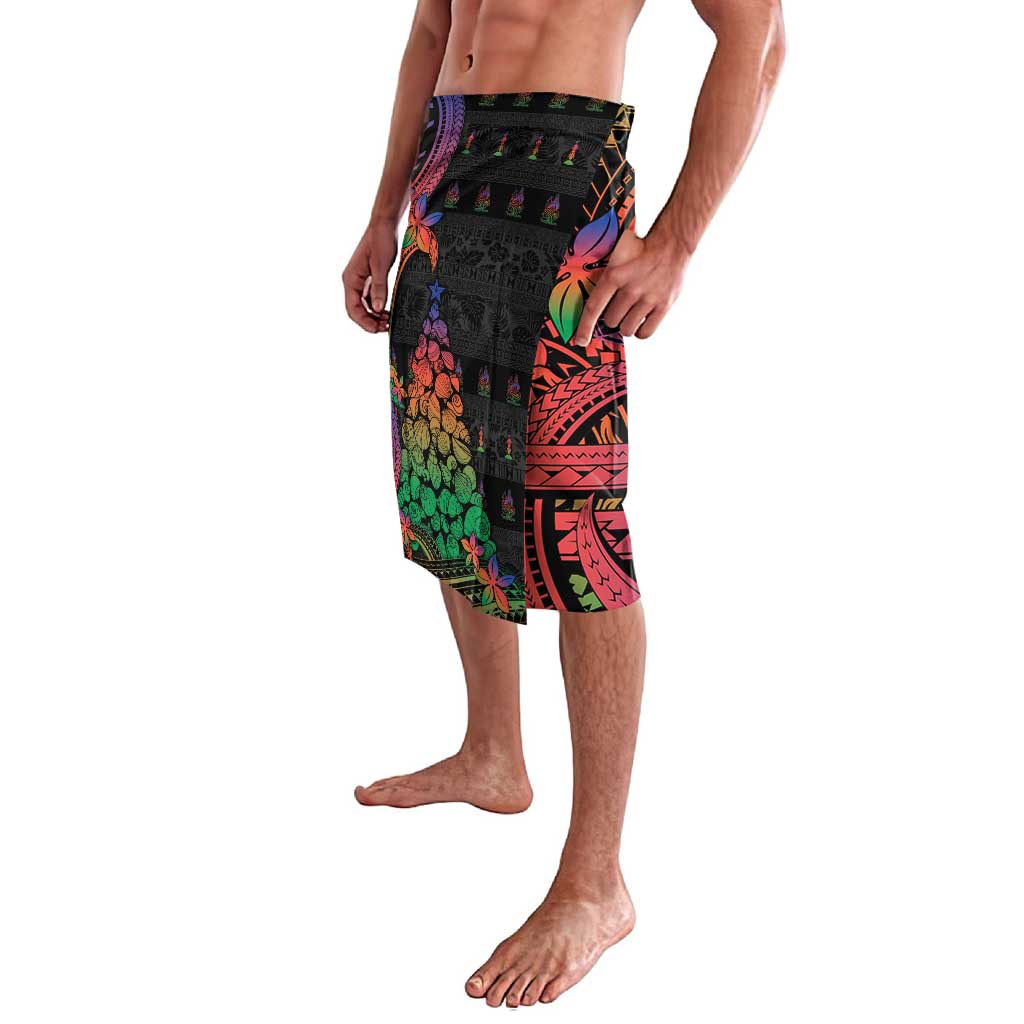 New Caledonia Christmas Lavalava Seashell Xmas Tree Tribal Waves DT05 - Polynesian Pride