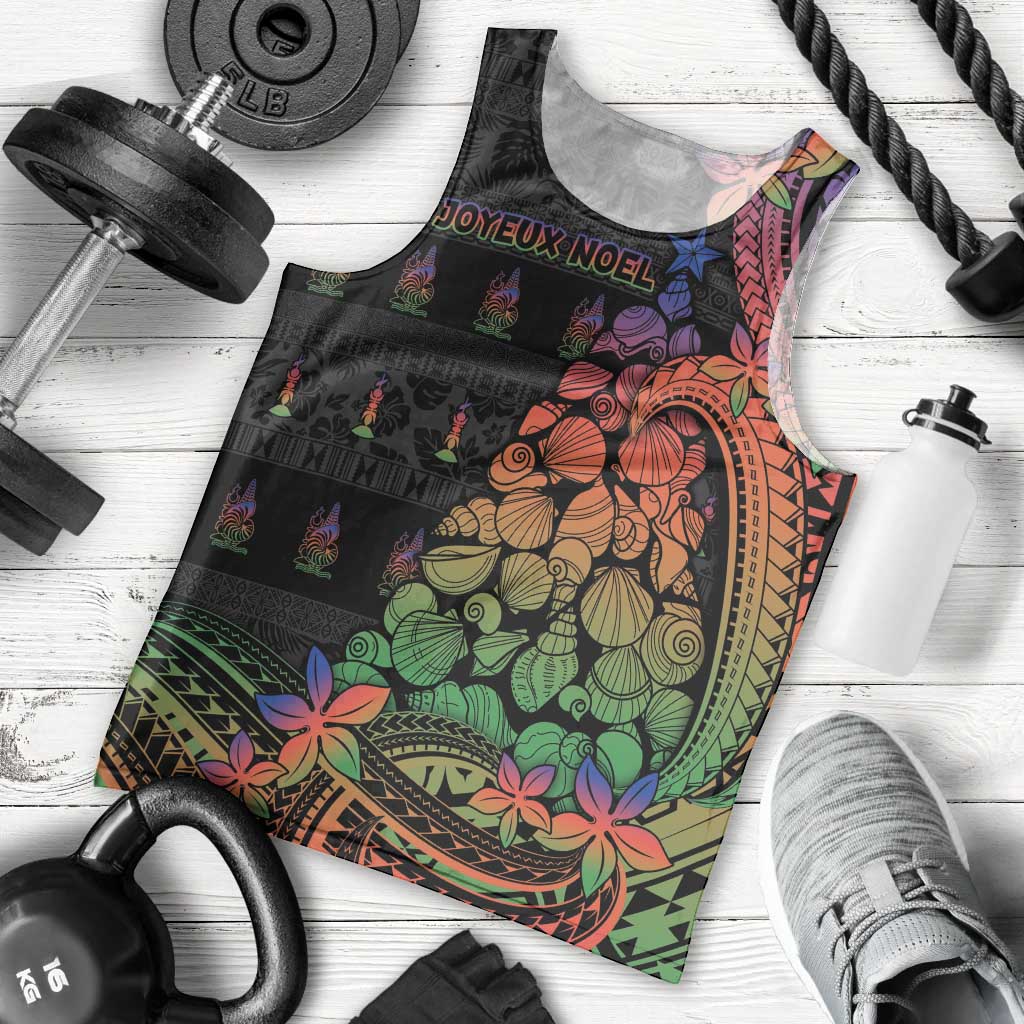 New Caledonia Christmas Men Tank Top Seashell Xmas Tree Tribal Waves DT05 - Polynesian Pride