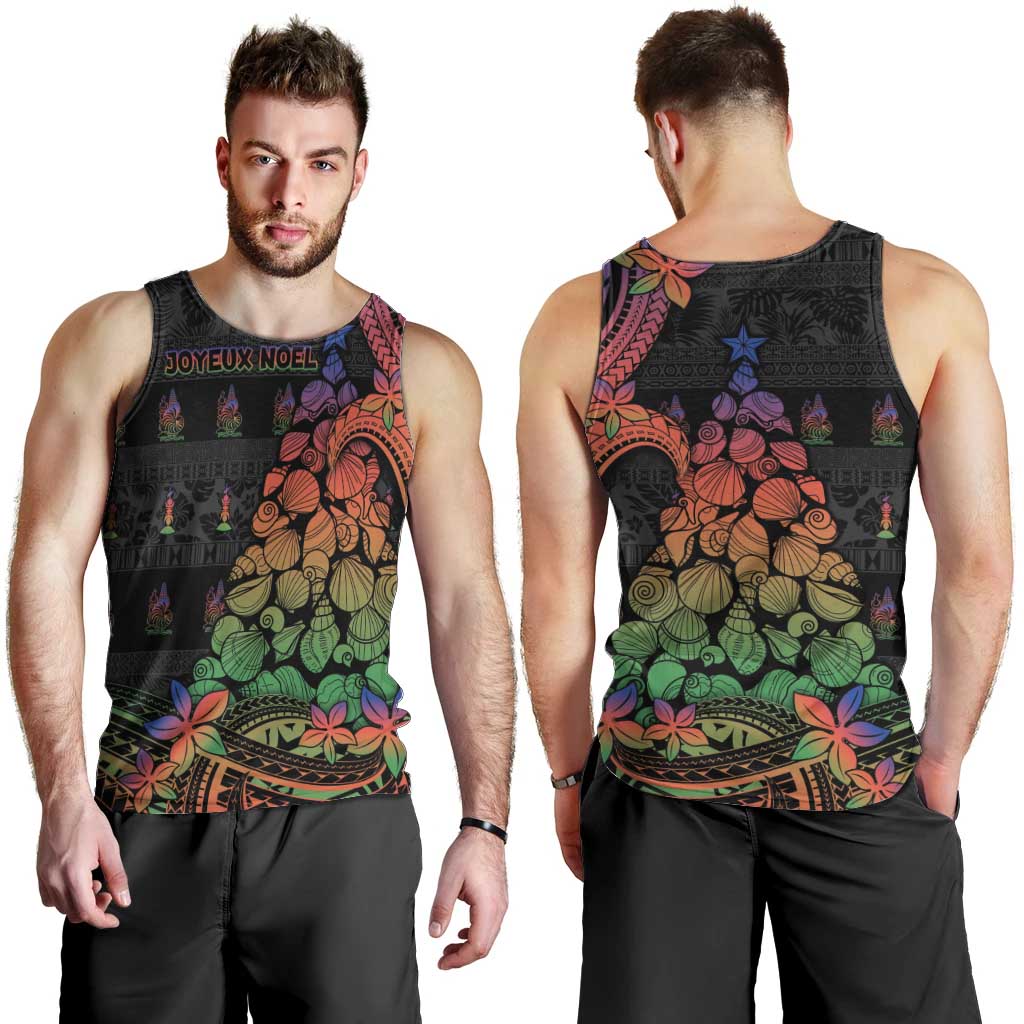 New Caledonia Christmas Men Tank Top Seashell Xmas Tree Tribal Waves DT05 - Polynesian Pride