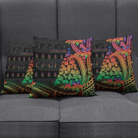 New Caledonia Christmas Pillow Cover Seashell Xmas Tree Tribal Waves DT05 - Polynesian Pride