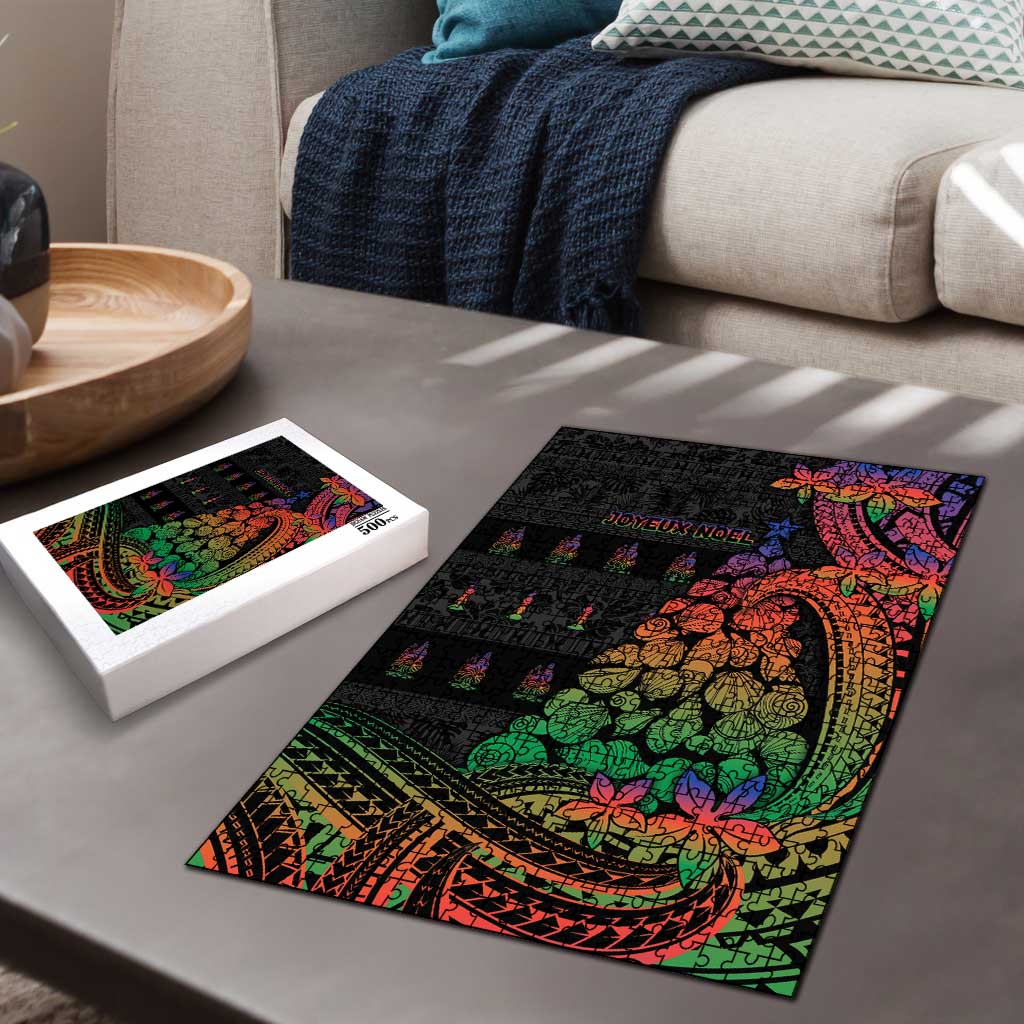 New Caledonia Christmas Puzzle Seashell Xmas Tree Tribal Waves DT05 - Polynesian Pride