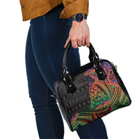 New Caledonia Christmas Shoulder Handbag Seashell Xmas Tree Tribal Waves DT05 - Polynesian Pride