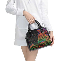New Caledonia Christmas Shoulder Handbag Seashell Xmas Tree Tribal Waves DT05 - Polynesian Pride