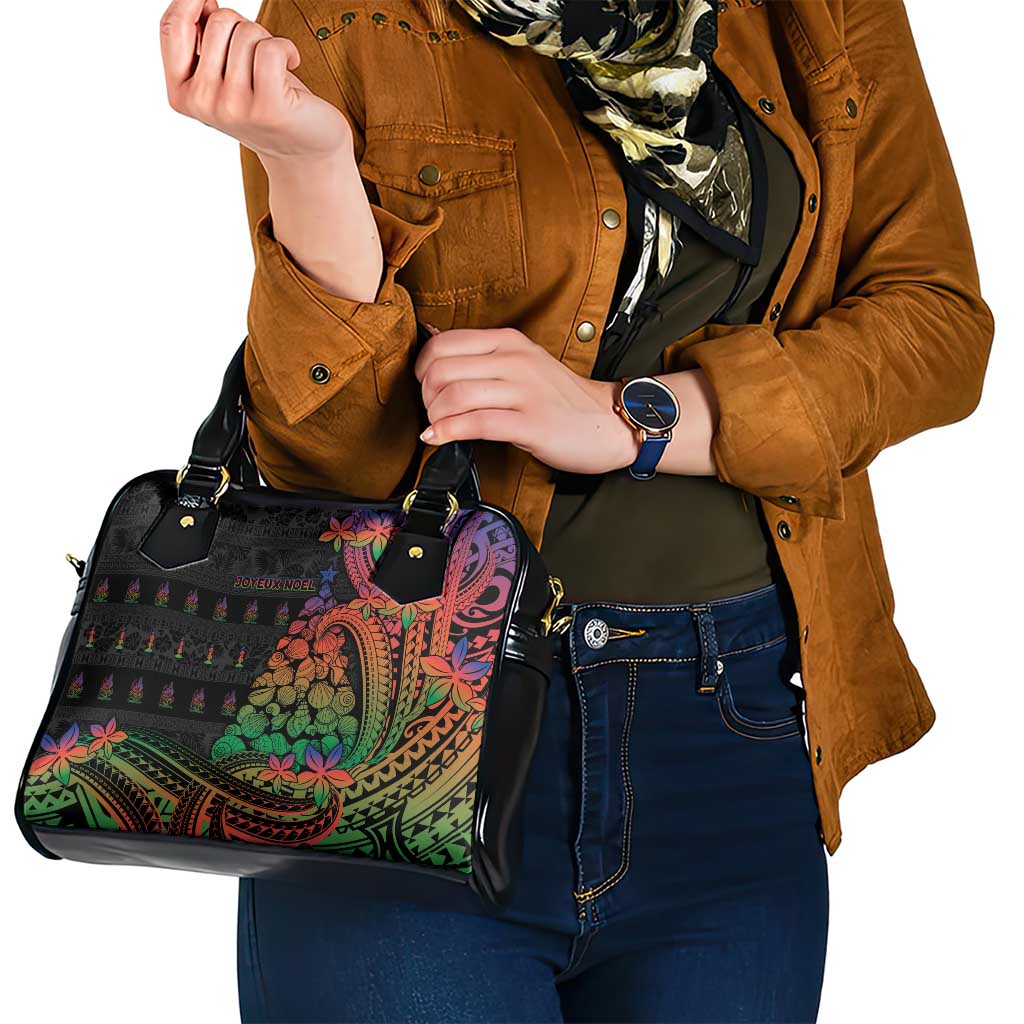 New Caledonia Christmas Shoulder Handbag Seashell Xmas Tree Tribal Waves DT05 - Polynesian Pride