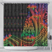 New Caledonia Christmas Shower Curtain Seashell Xmas Tree Tribal Waves DT05 - Polynesian Pride