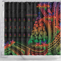 New Caledonia Christmas Shower Curtain Seashell Xmas Tree Tribal Waves DT05 - Polynesian Pride