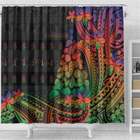 New Caledonia Christmas Shower Curtain Seashell Xmas Tree Tribal Waves DT05 - Polynesian Pride