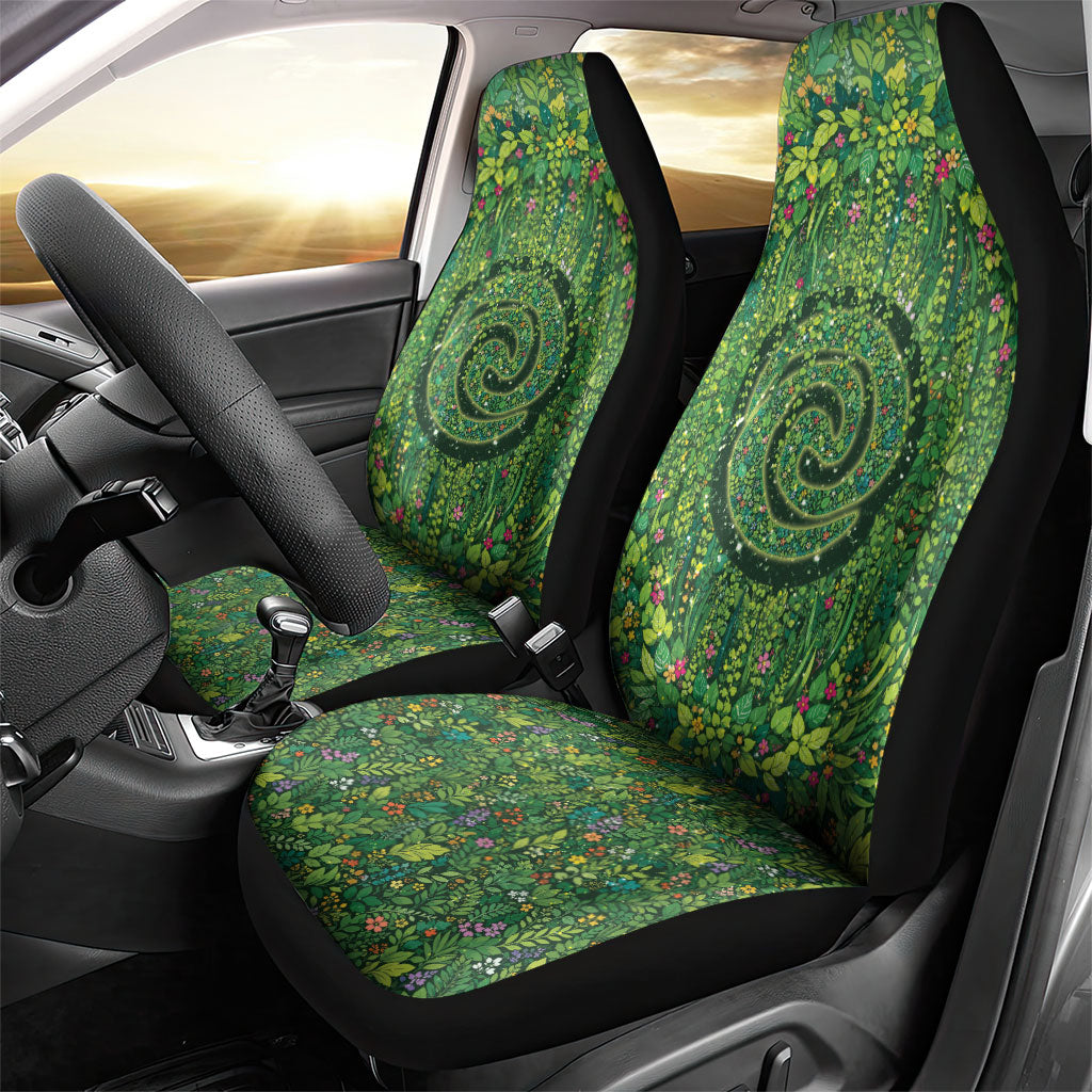 Polynesia Mother Nature Car Seat Cover Glowing Heart Spiral Tropical Vine Floral DT05 - Polynesian Pride