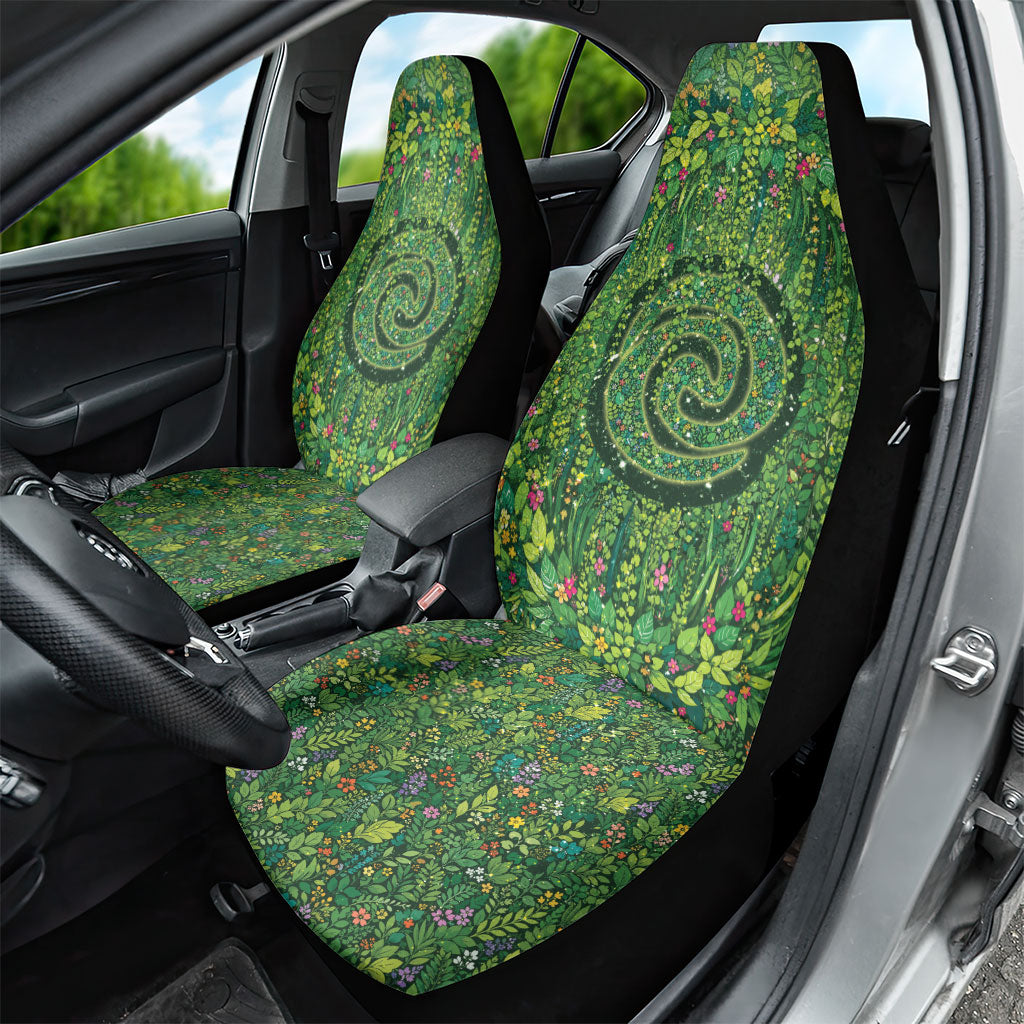 Polynesia Mother Nature Car Seat Cover Glowing Heart Spiral Tropical Vine Floral DT05 - Polynesian Pride