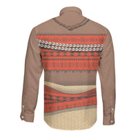 Polynesia Ocean Princess Inspired Cosplay Costume Long Sleeve Button Shirt DT05 - Polynesian Pride